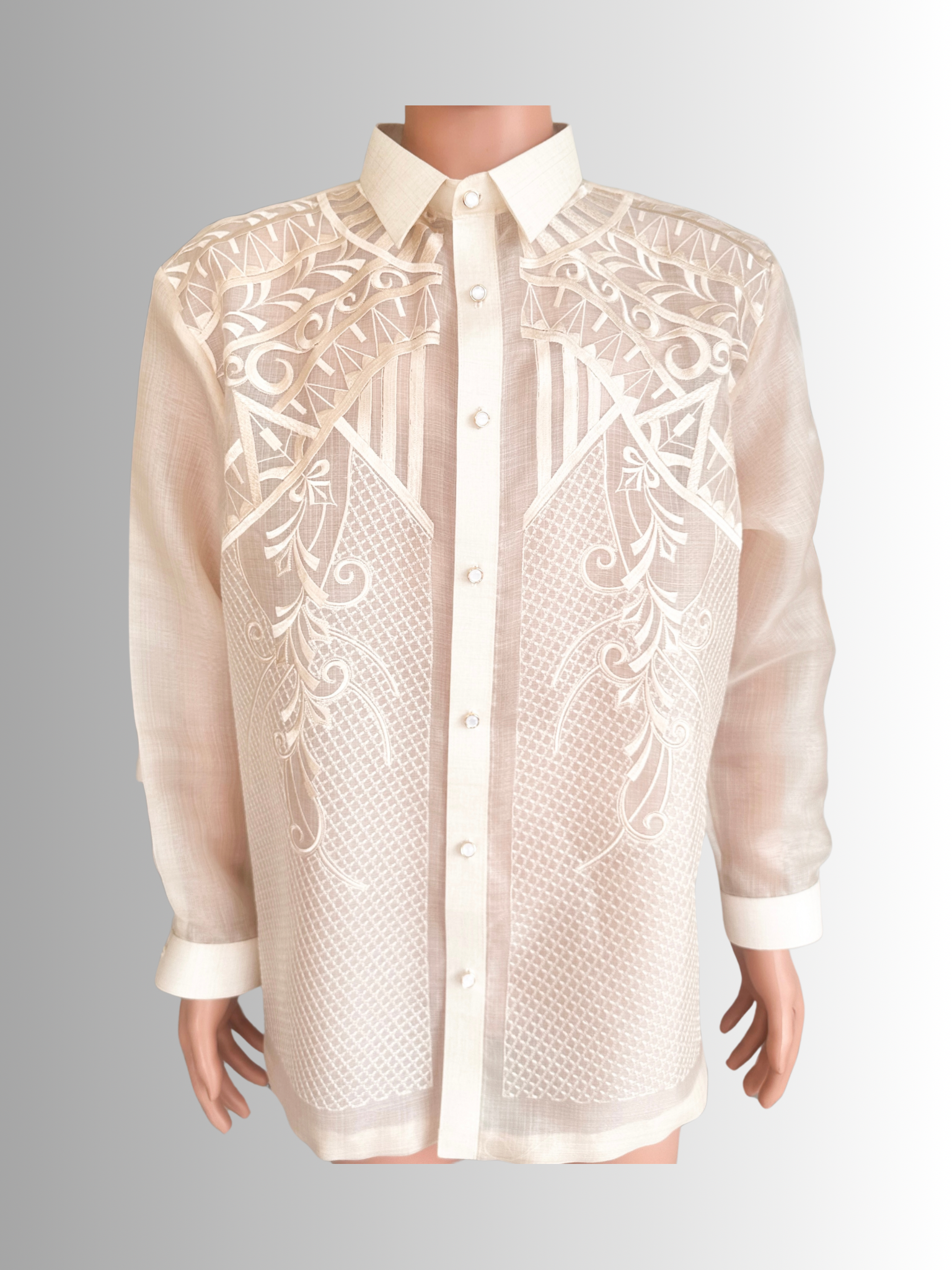 Barong Jake Front Callado Piña Cocoon