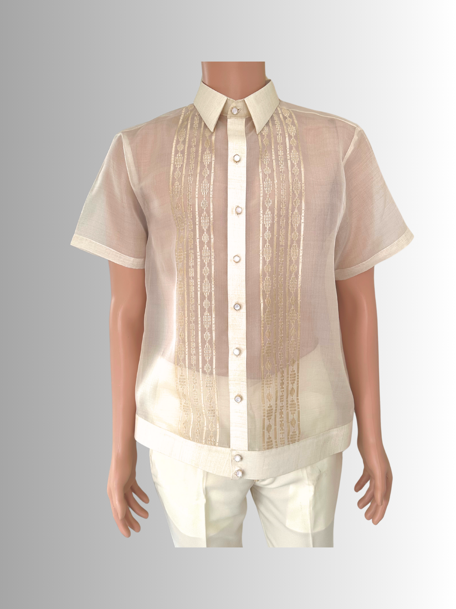Barong Short-sleeve Shirt Jack Marcos Piña Jusi