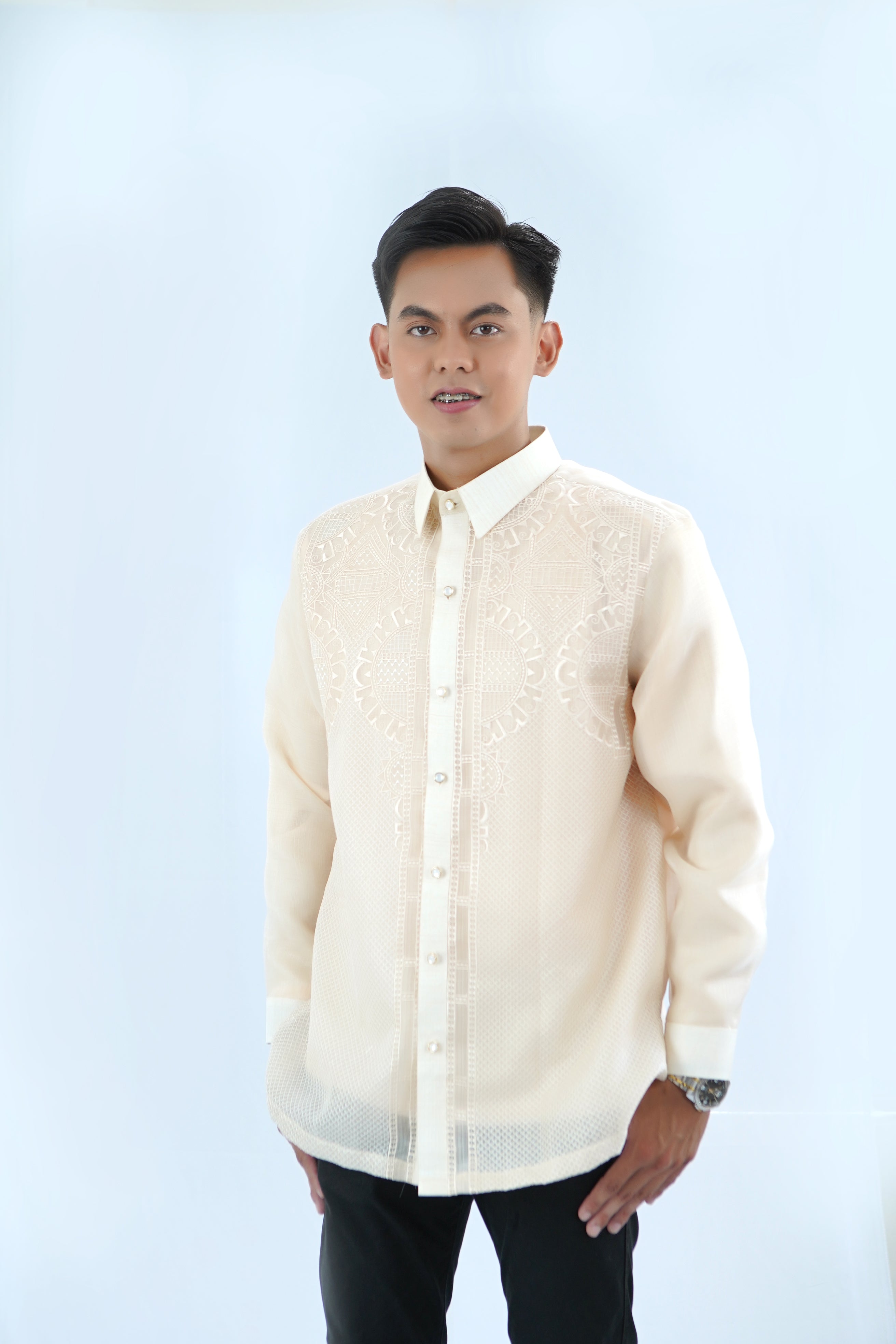 Barong Justin Full Front Callado Cocoon Barong
