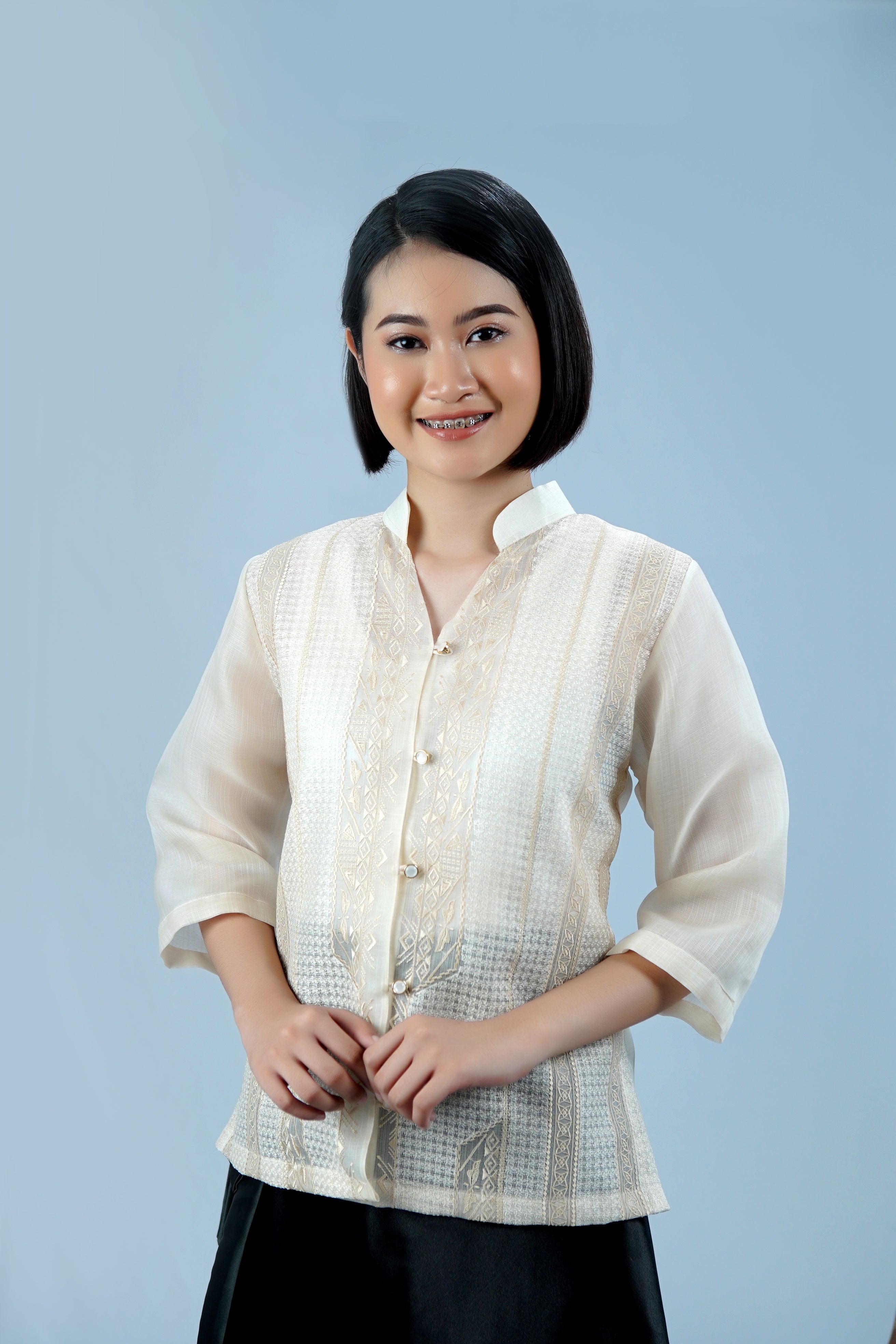 Blouse Julienne Full Front Callado Piña Cocoon