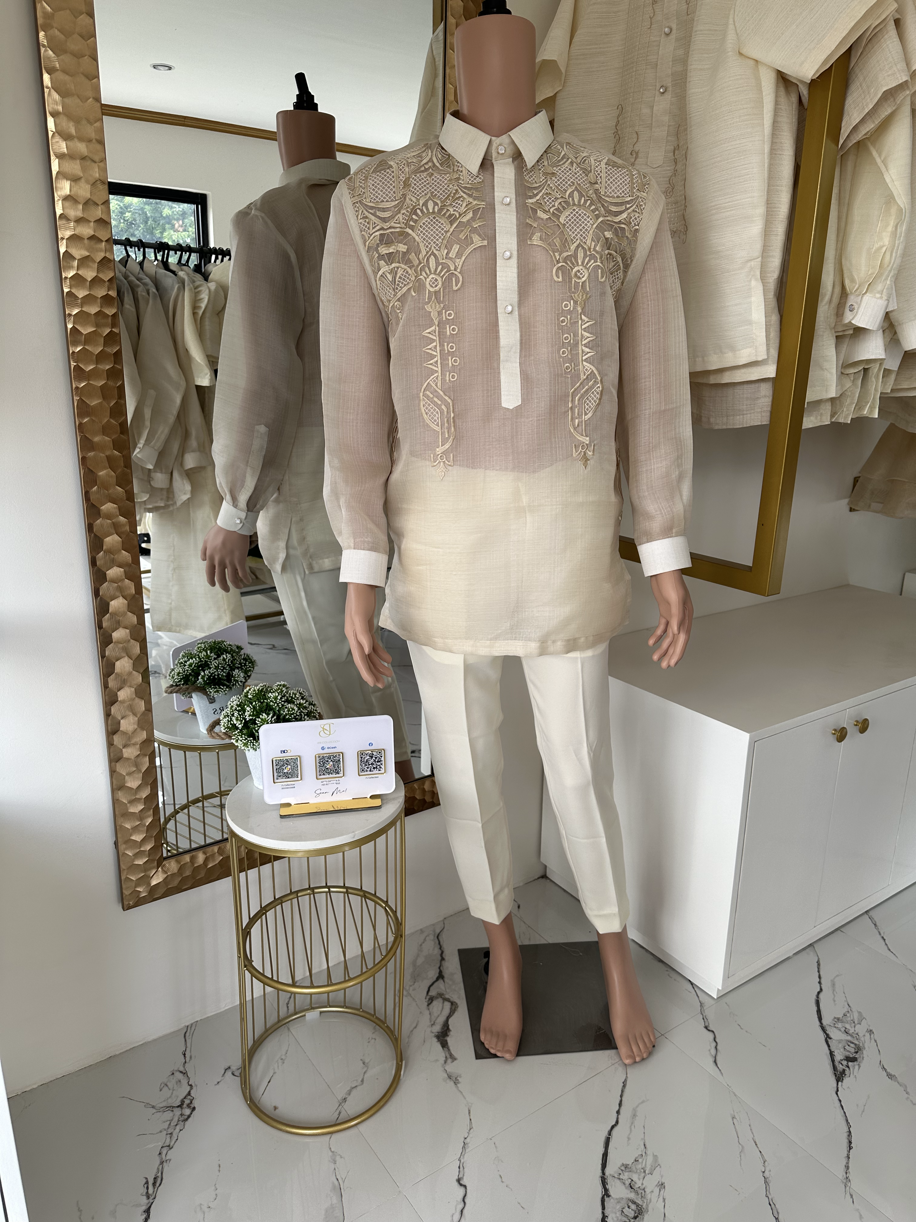 Barong Alex Shoulder Piña Cocoon Sports Collar