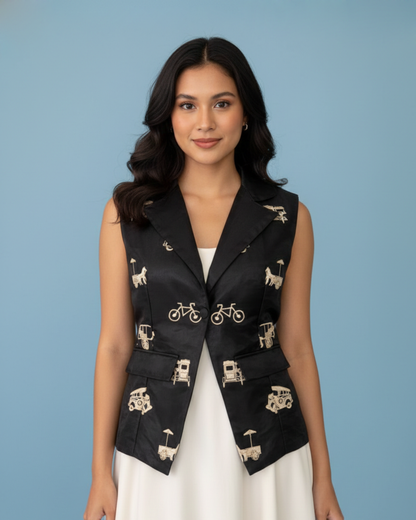 Organza Filipiniana Vest Elara