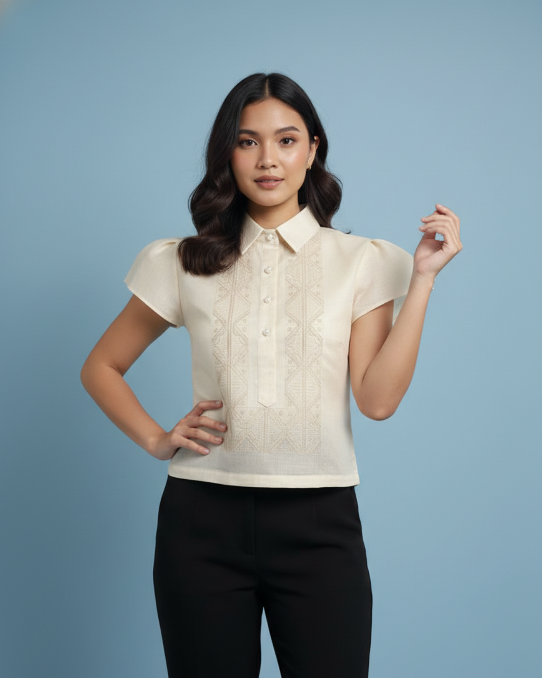 Organza Filipiniana Blouse Eira