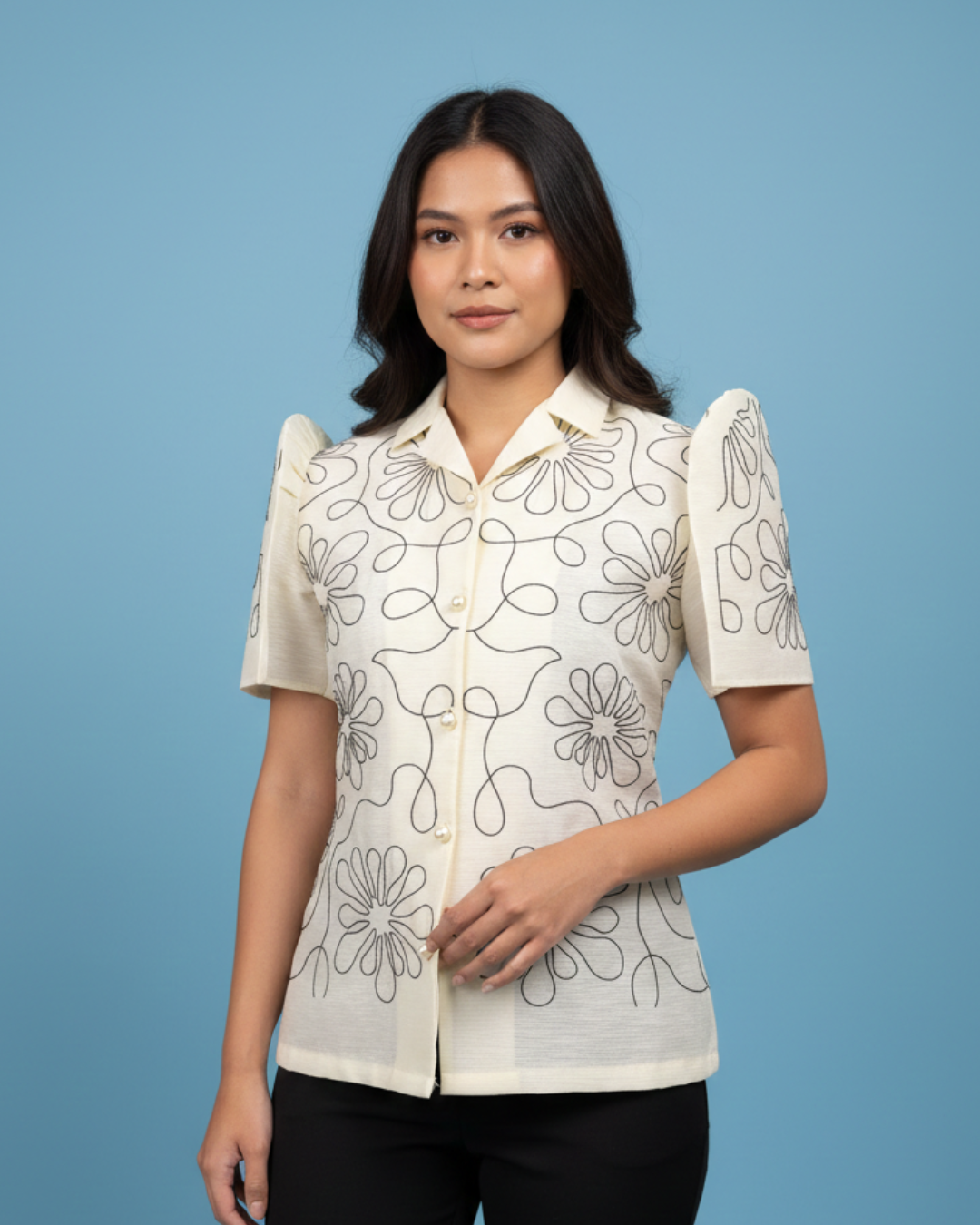 Jusilyn Filipiniana Blouse Lyra