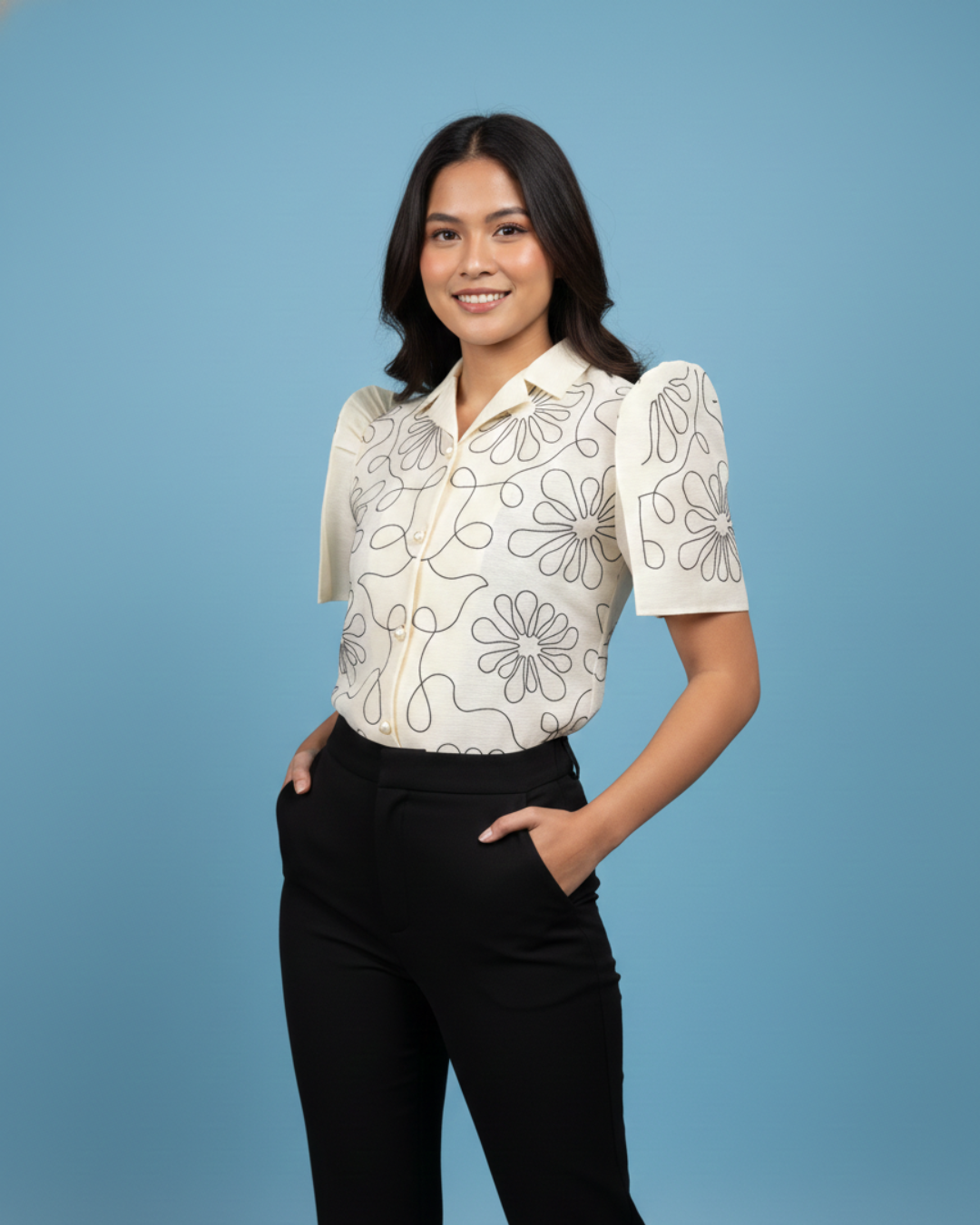Jusilyn Filipiniana Blouse Lyra