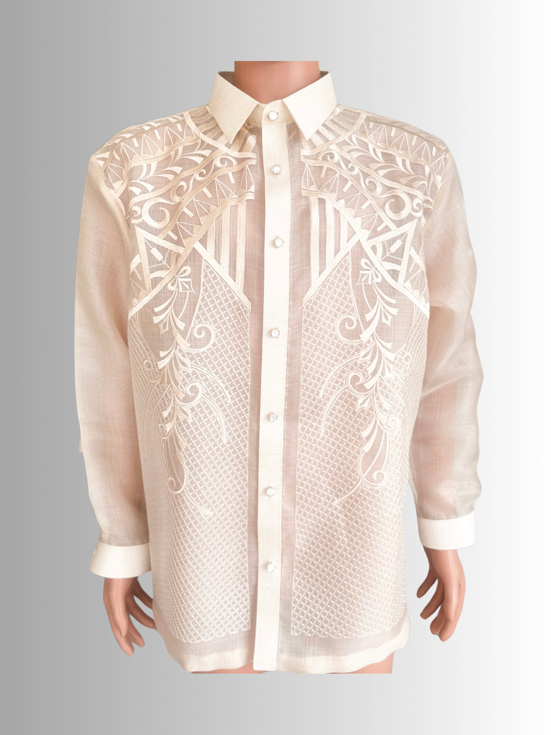 Barong Jake Front Callado Piña Cocoon