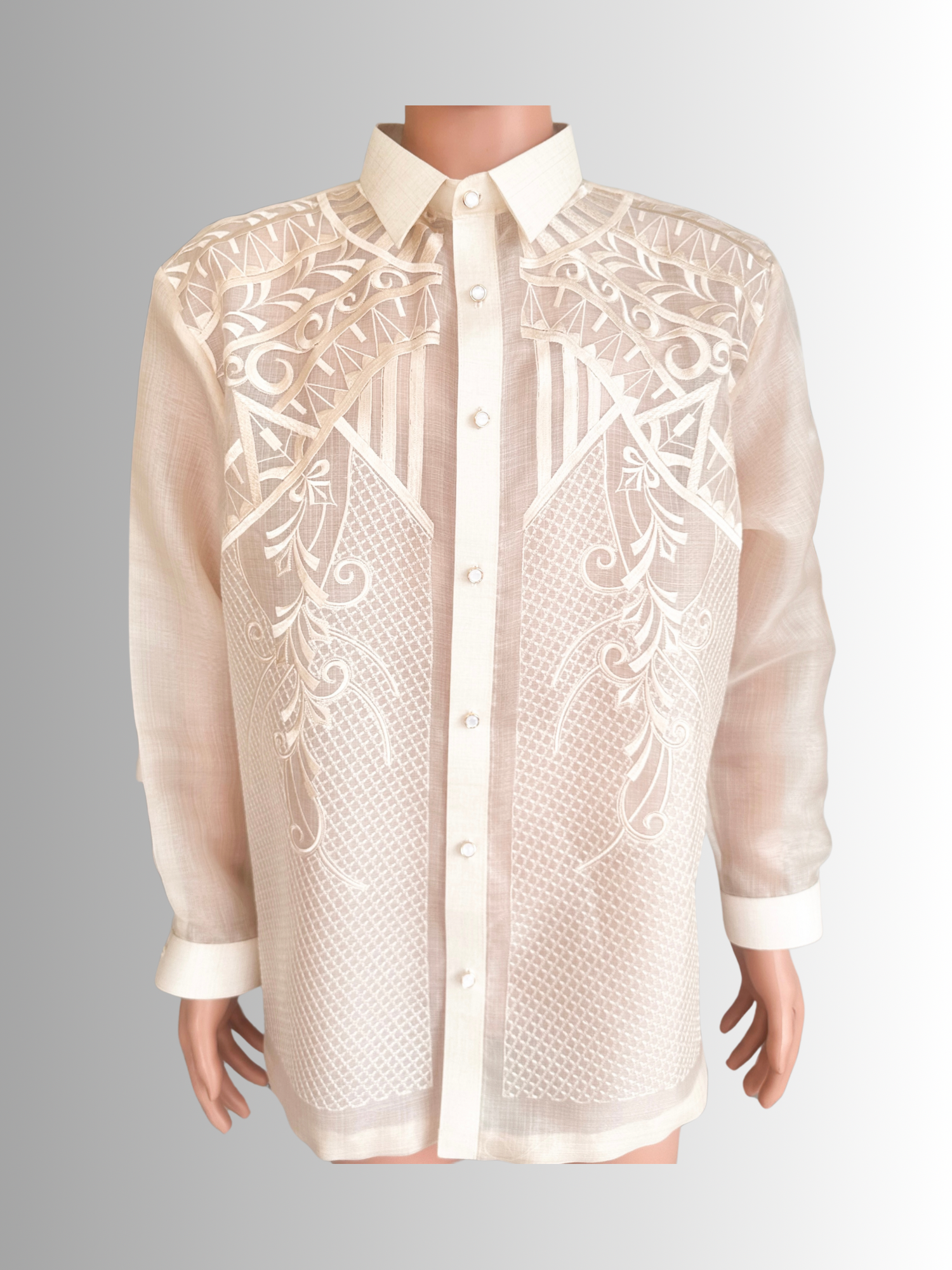 Barong Jake Front Callado Piña Cocoon