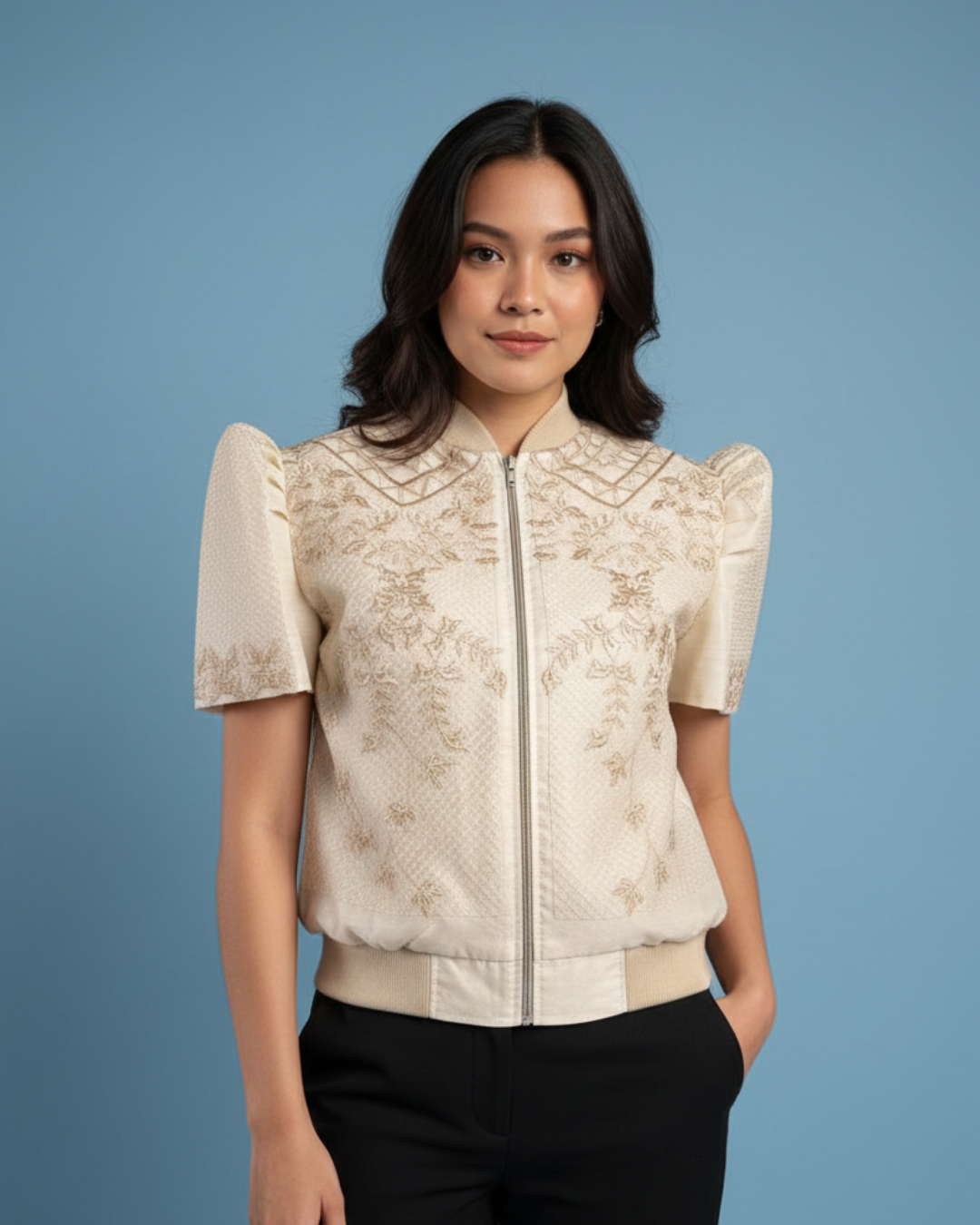 Jusilyn Filipiniana Zip Jacket Mae