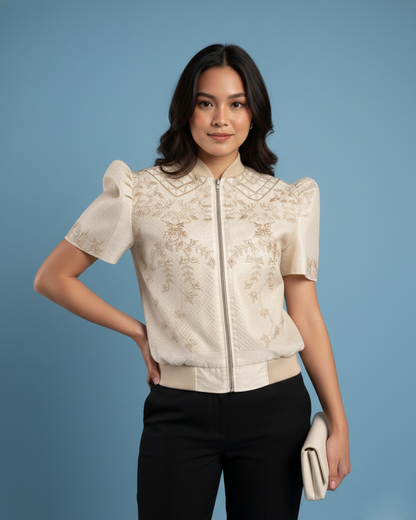 Jusilyn Filipiniana Zip Jacket Mae