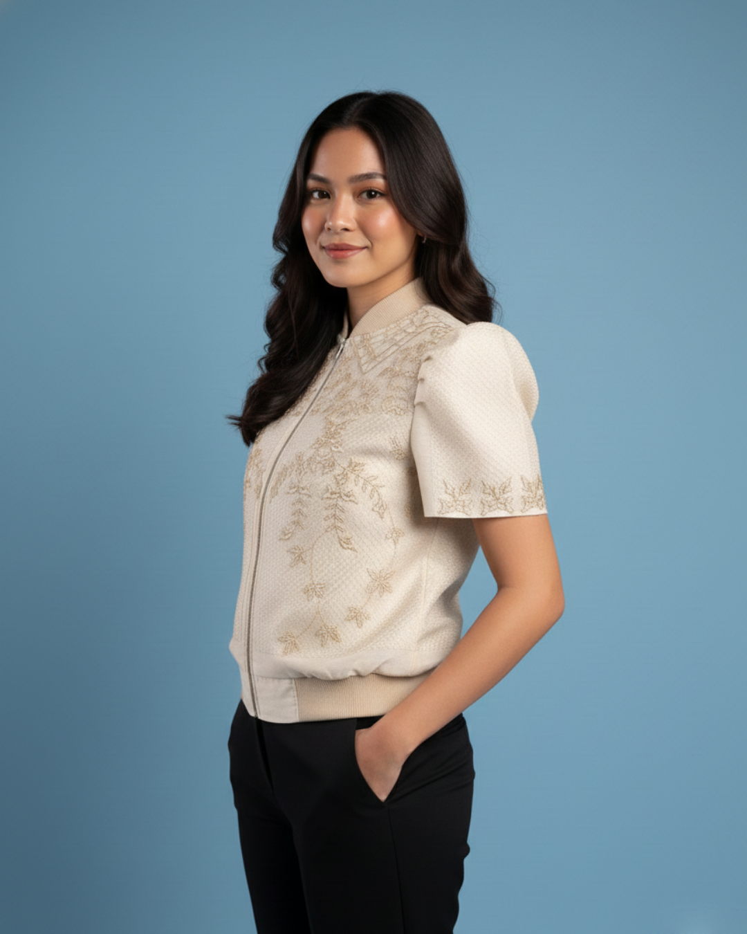 Jusilyn Filipiniana Zip Jacket Mae