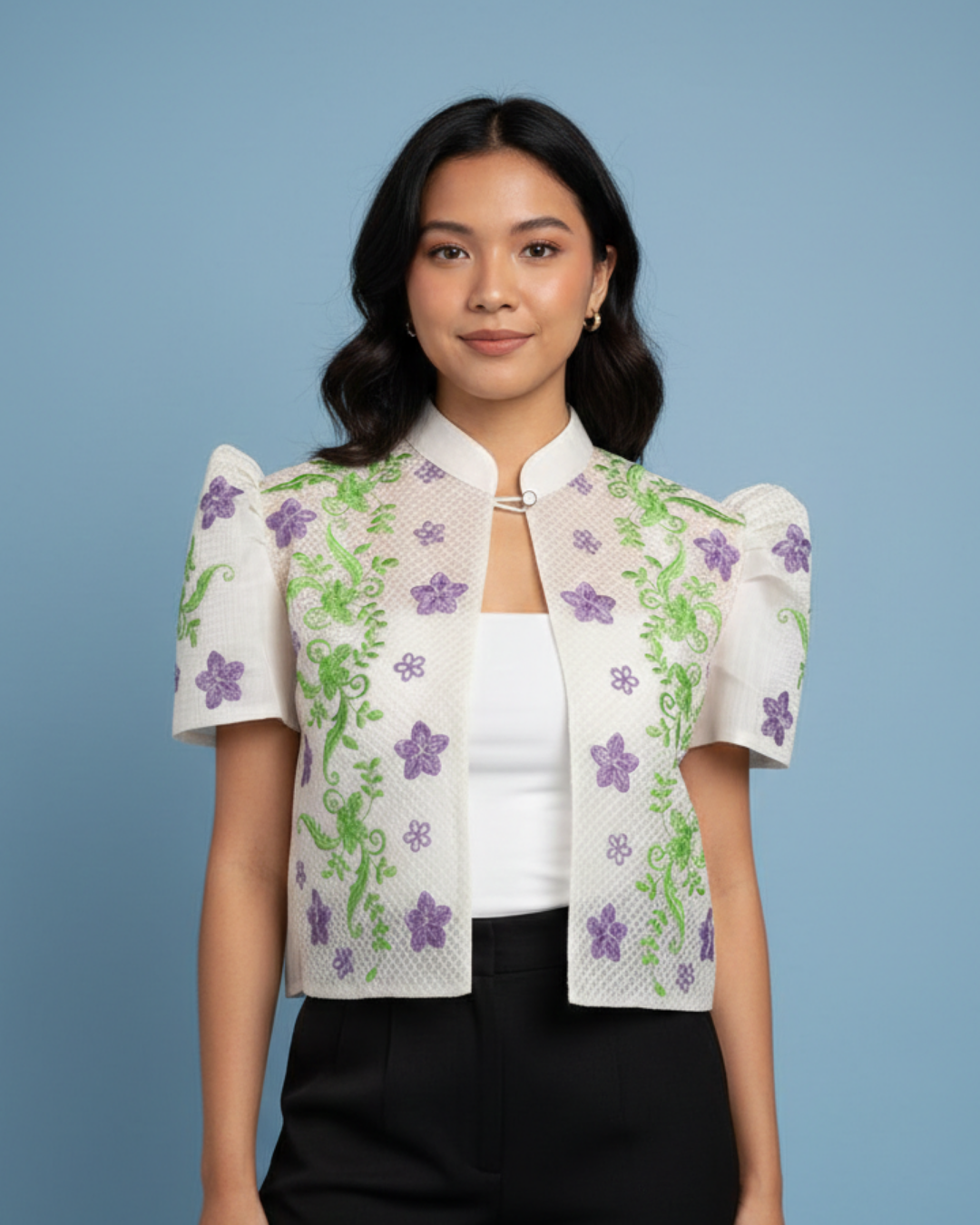 Jusilyn Filipiniana Bolero Sage