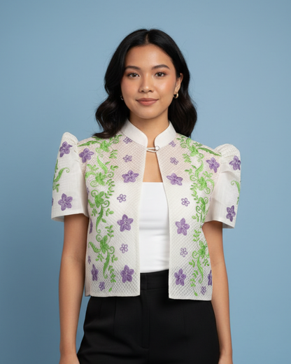 Jusilyn Filipiniana Bolero Sage