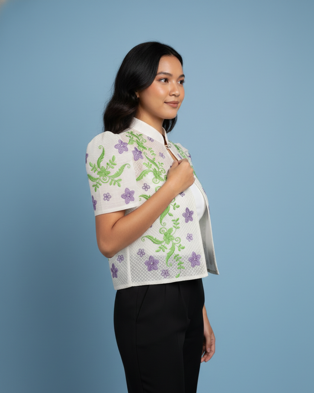 Jusilyn Filipiniana Bolero Sage