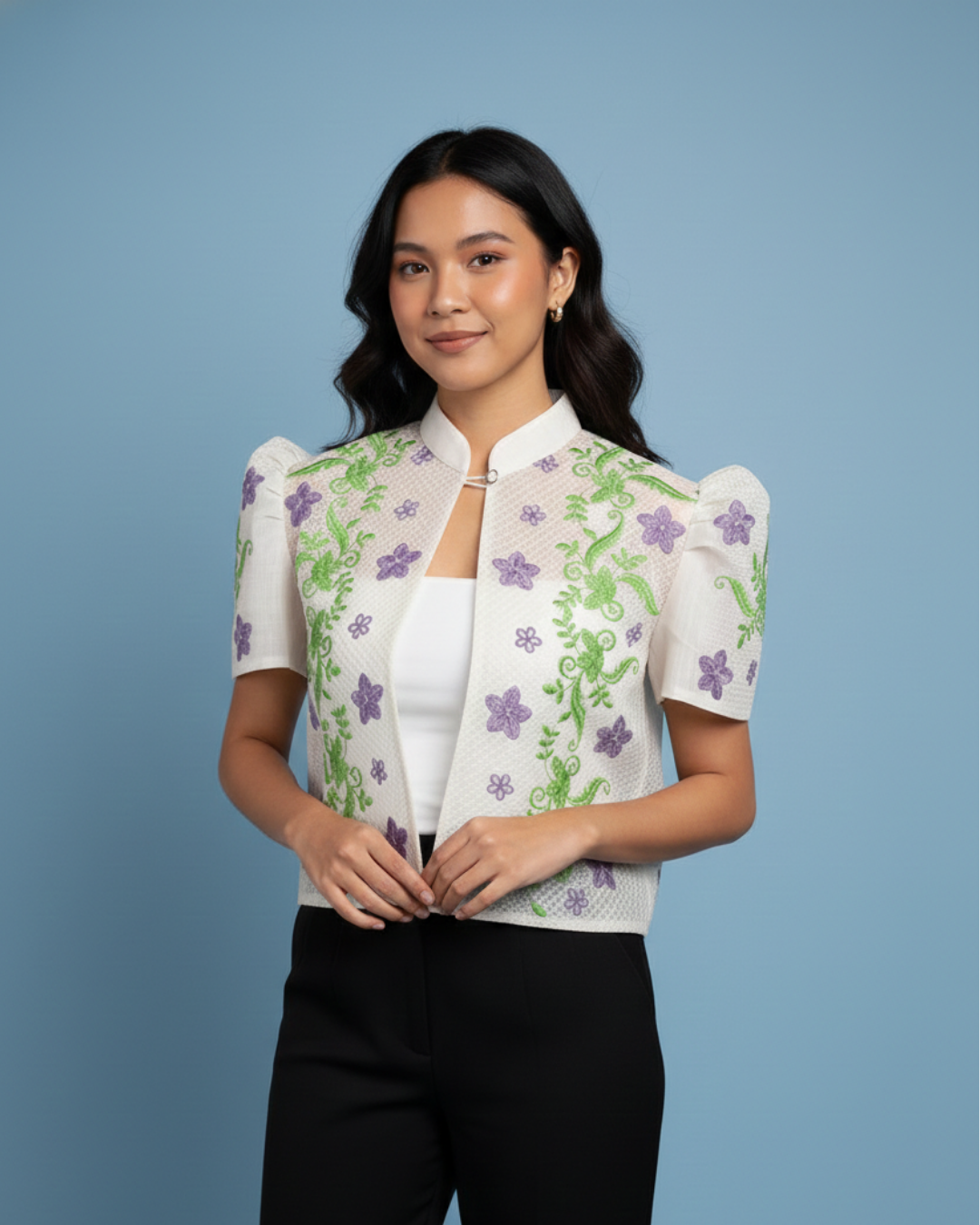 Jusilyn Filipiniana Bolero Sage