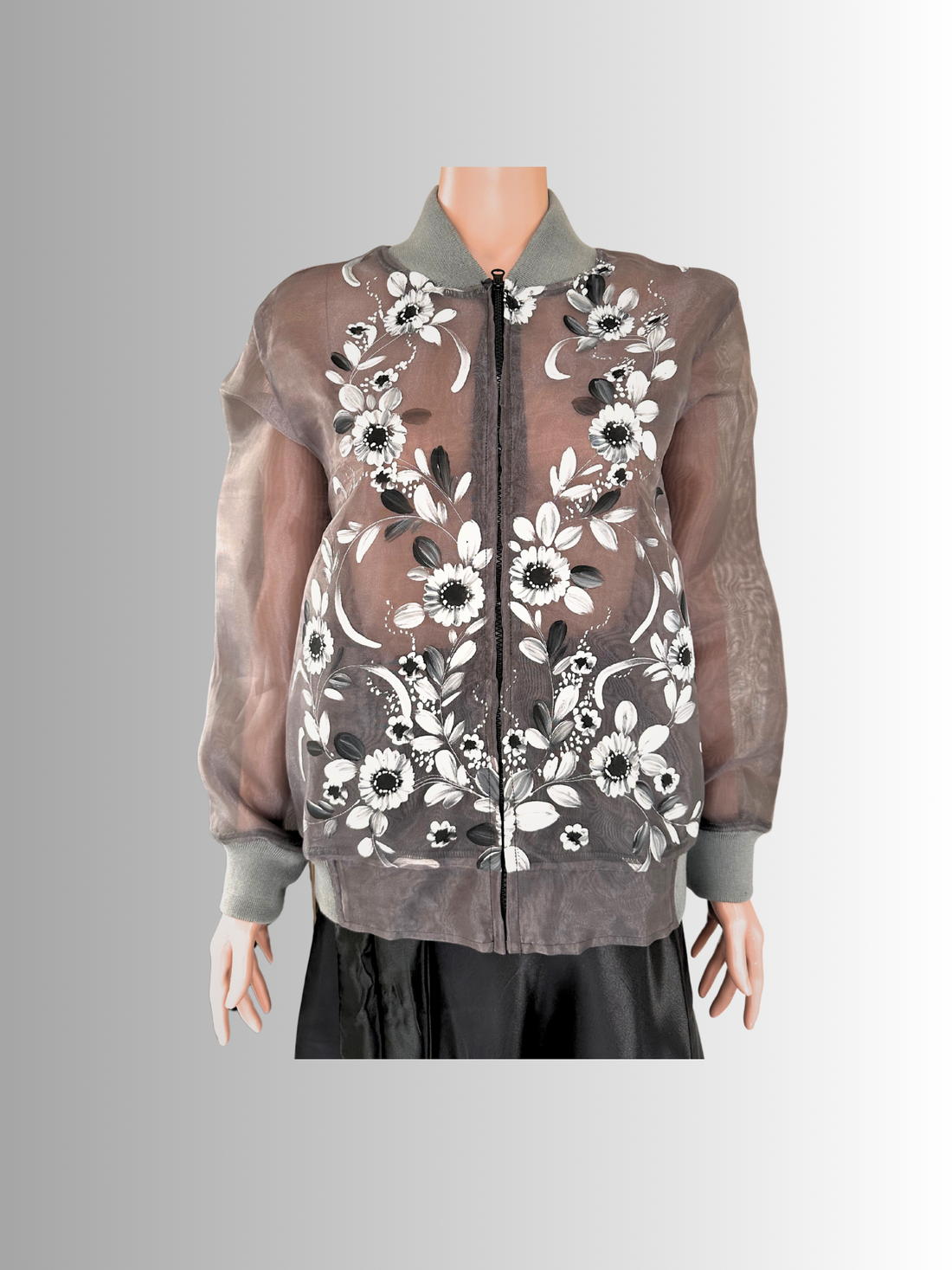 Ladies Jacket Susie Hand Paint Organza