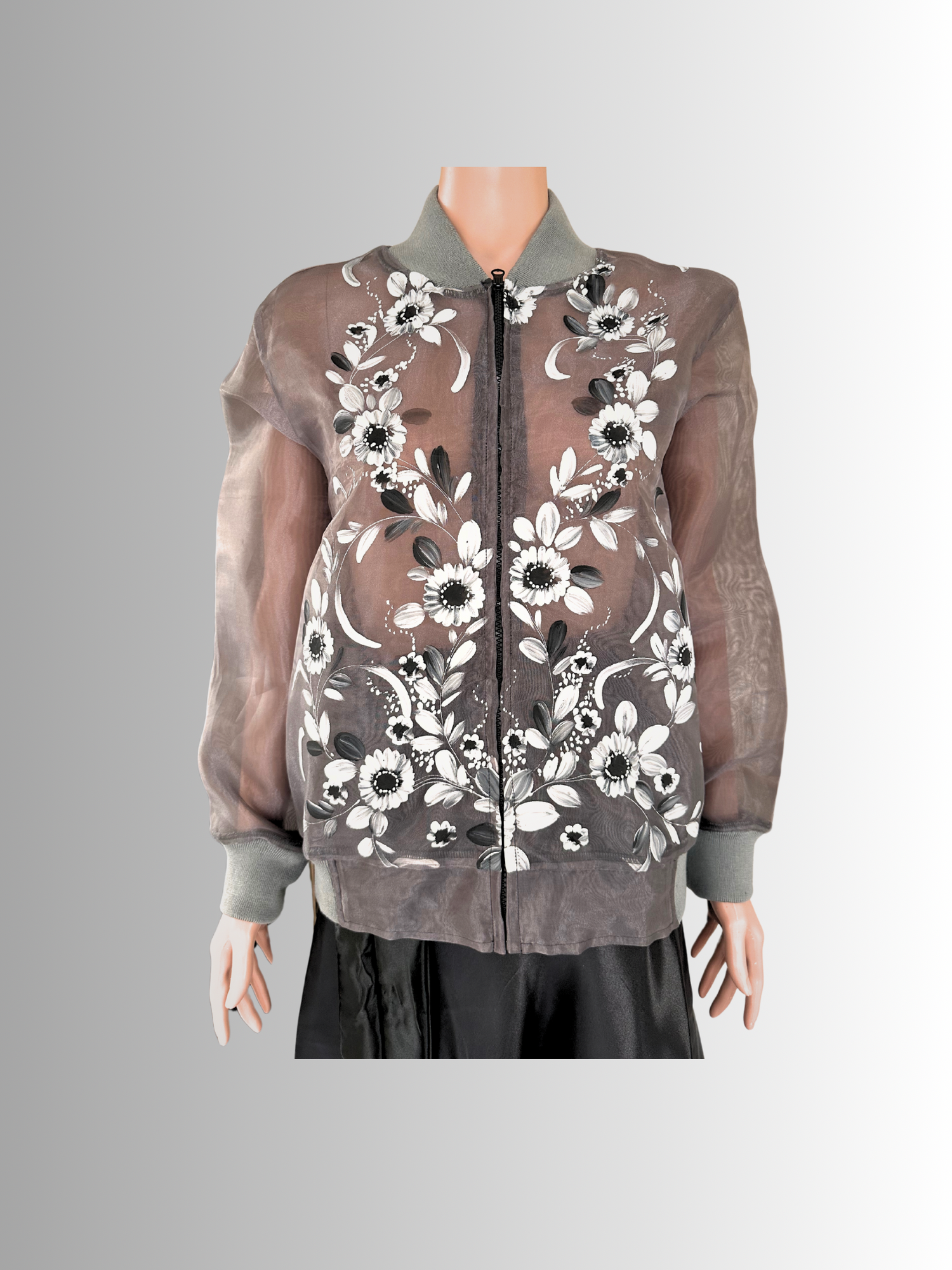 Ladies Jacket Susie Hand Paint Organza