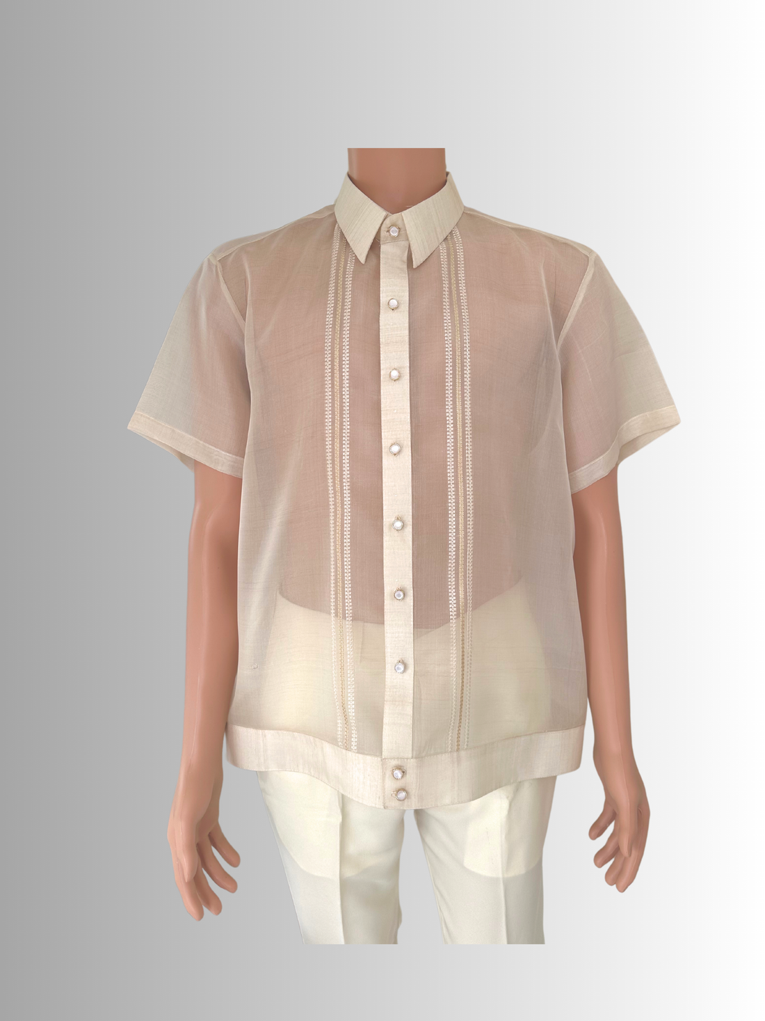 Barong Short-sleeve Shirt Jack Marcos Piña Jusi