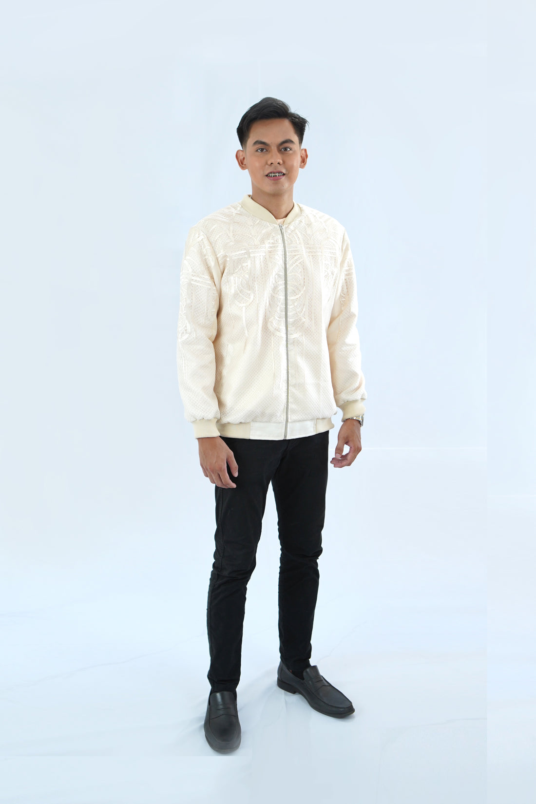 Jacket Barong Ynno Full Callado Piña Cocoon
