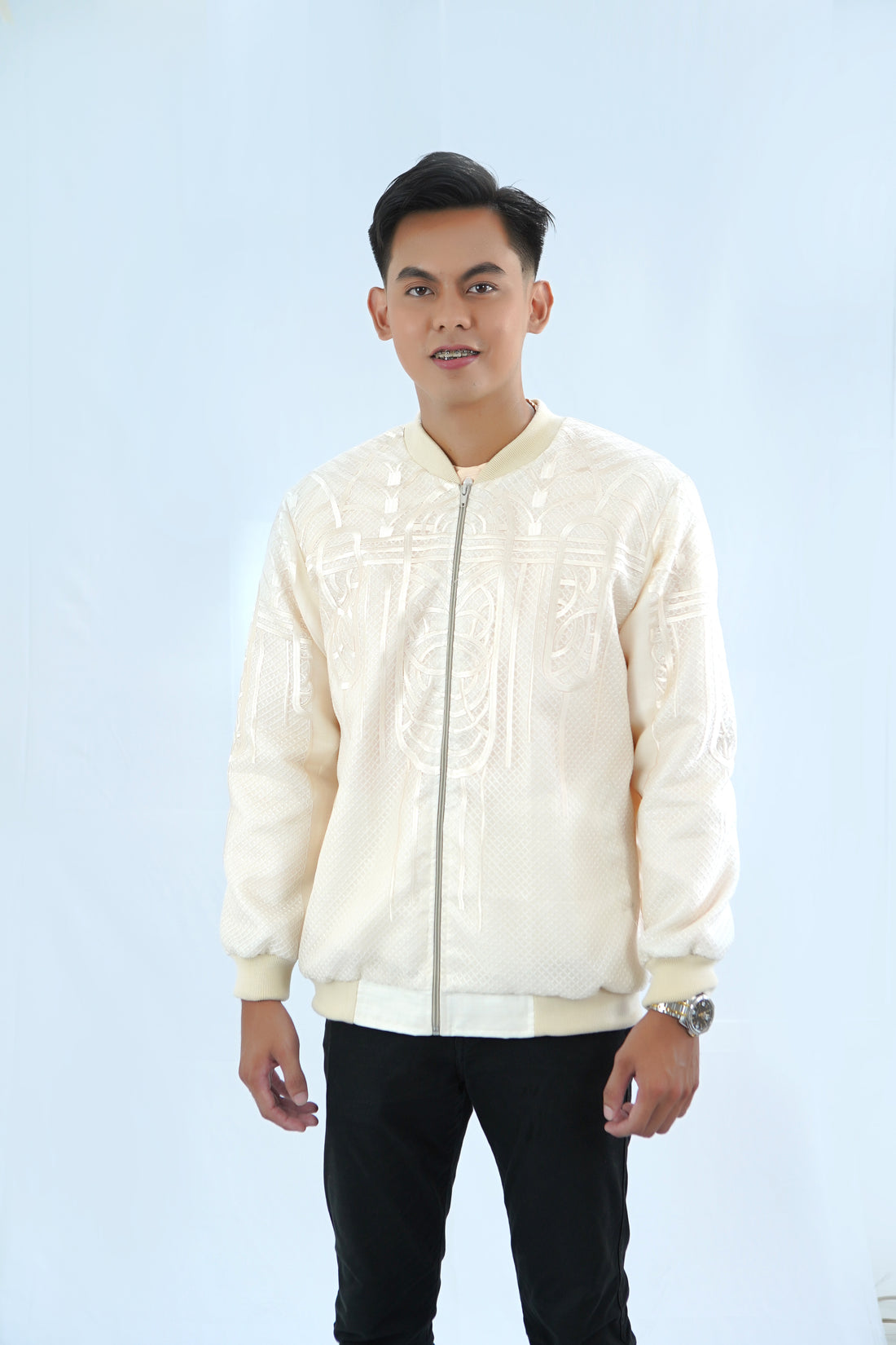 Jacket Barong Ynno Full Callado Piña Cocoon