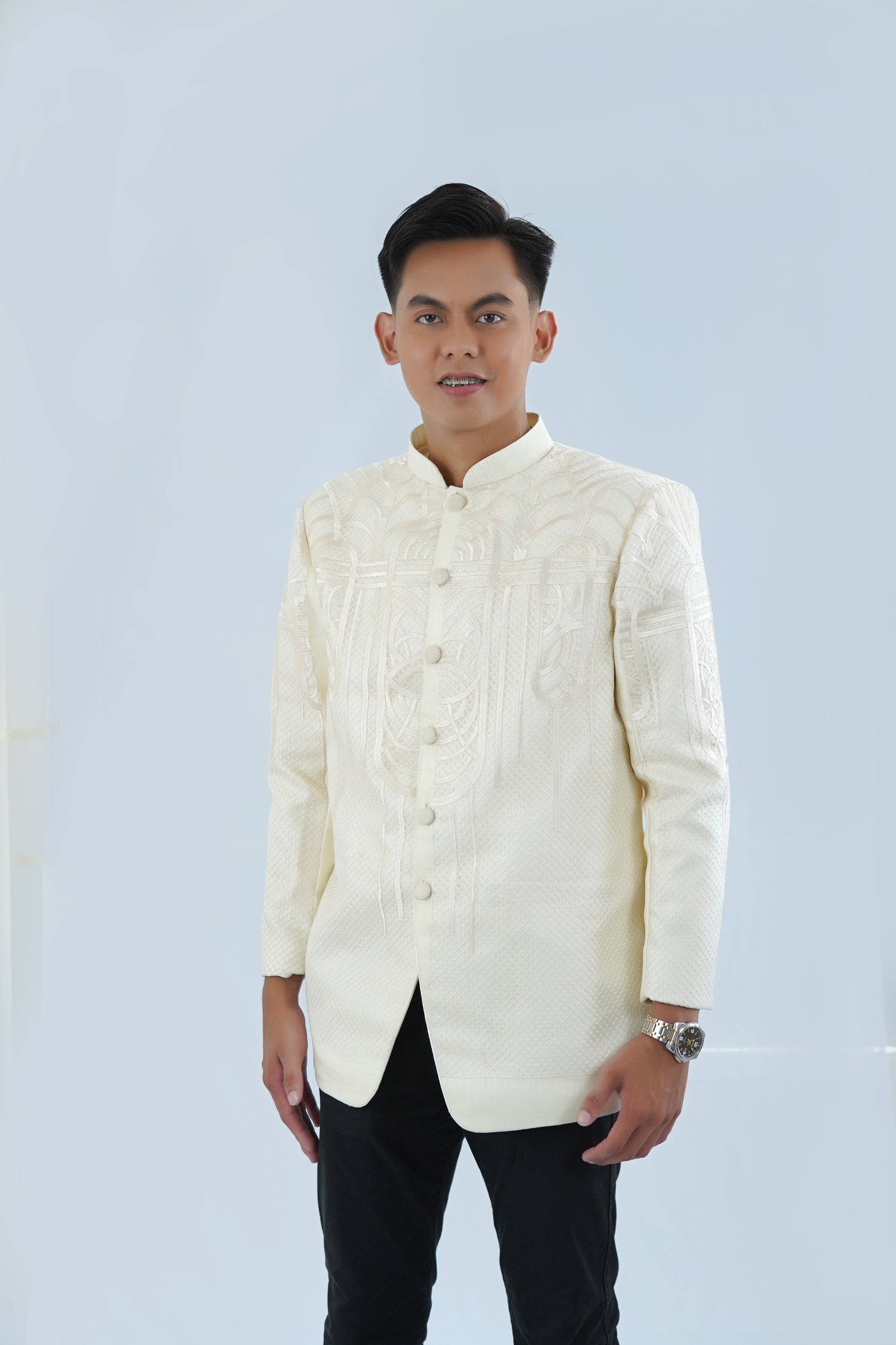 Coat Barong Max Full Callado Piña Cocoon