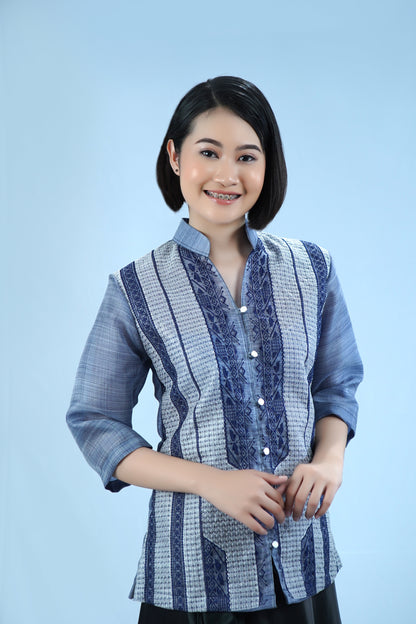 Blouse Julienne Full Front Callado Piña Cocoon