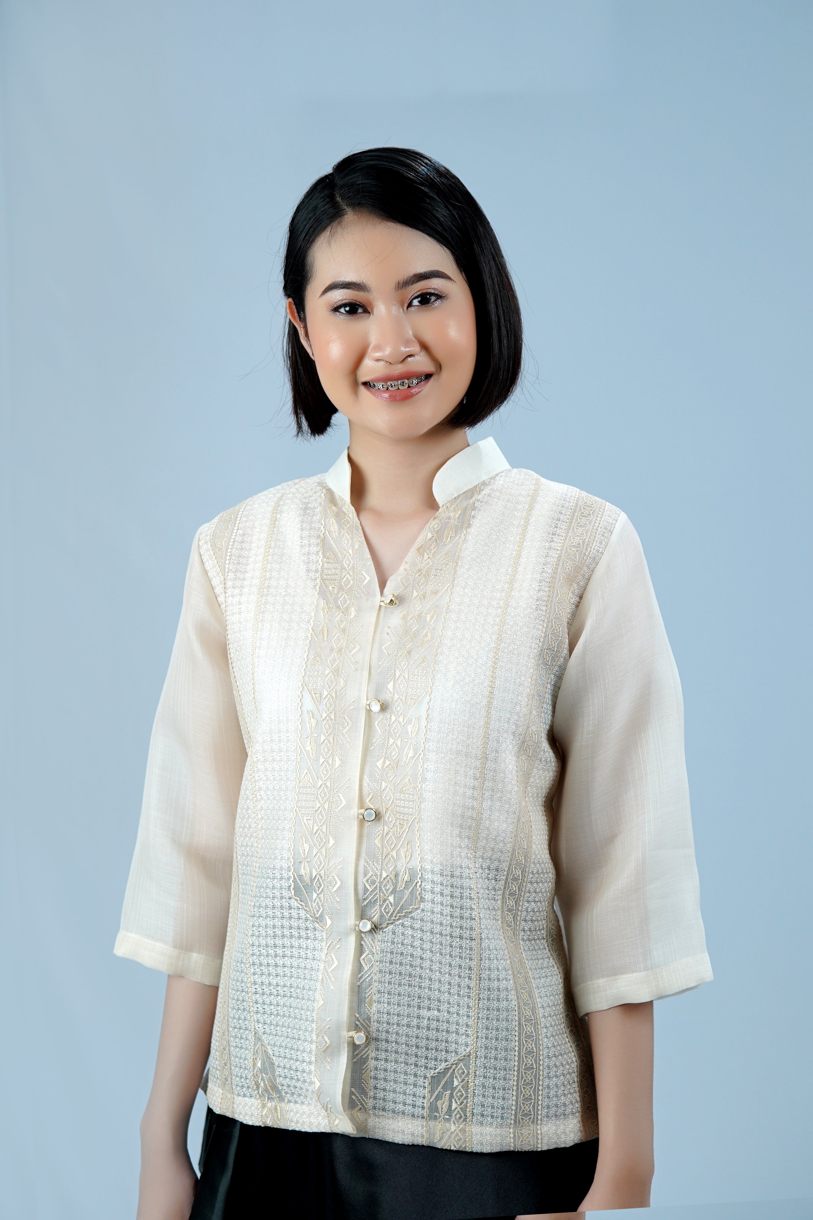 Blouse Julienne Full Front Callado Piña Cocoon