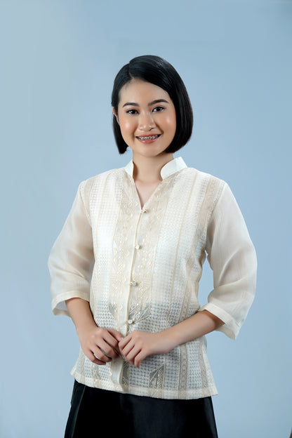 Blouse Julienne Full Front Callado Piña Cocoon