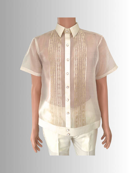Barong Short-sleeve Shirt Jack Marcos Piña Jusi