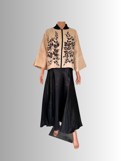 Blouse Kimona Hand Paint Organza