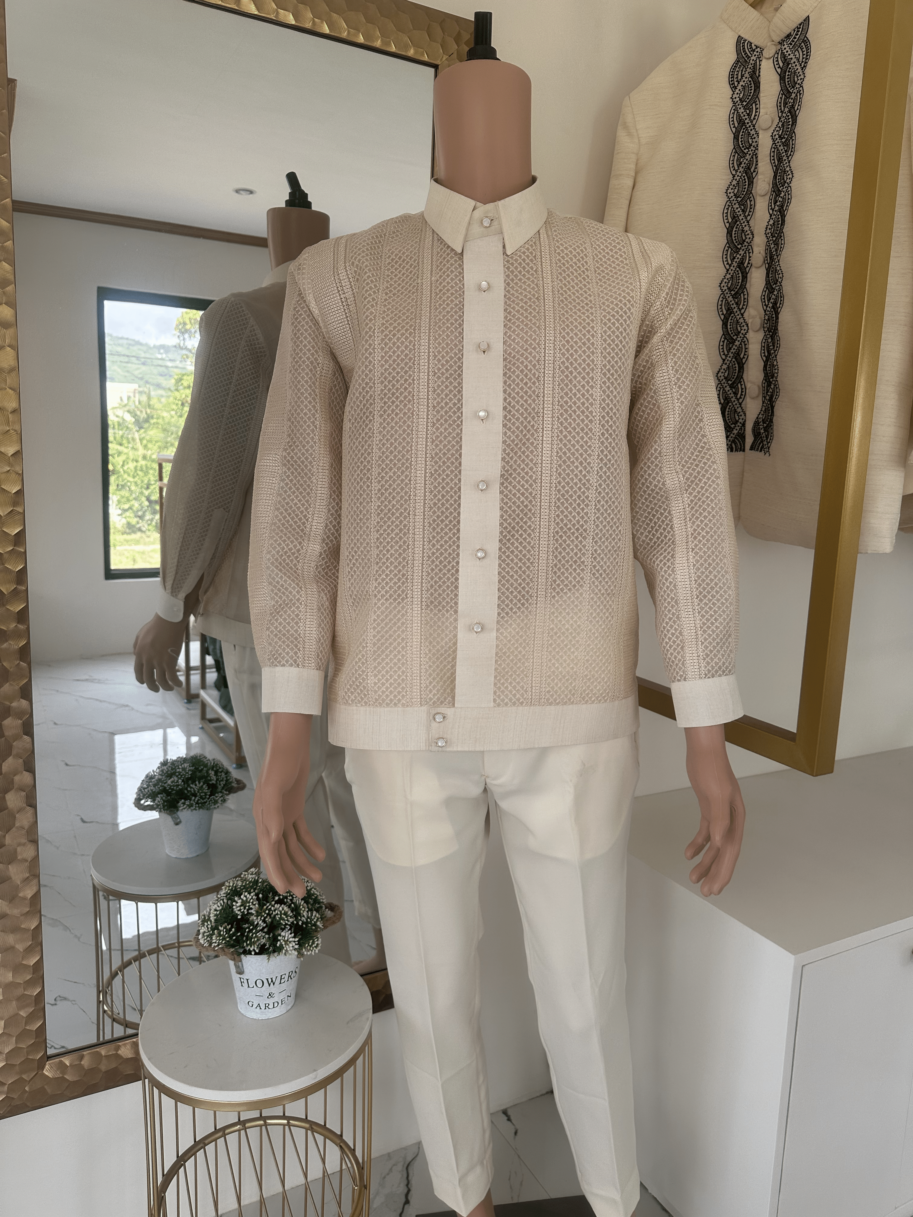 Barong Jasper Full Embroidered Piña Cocoon