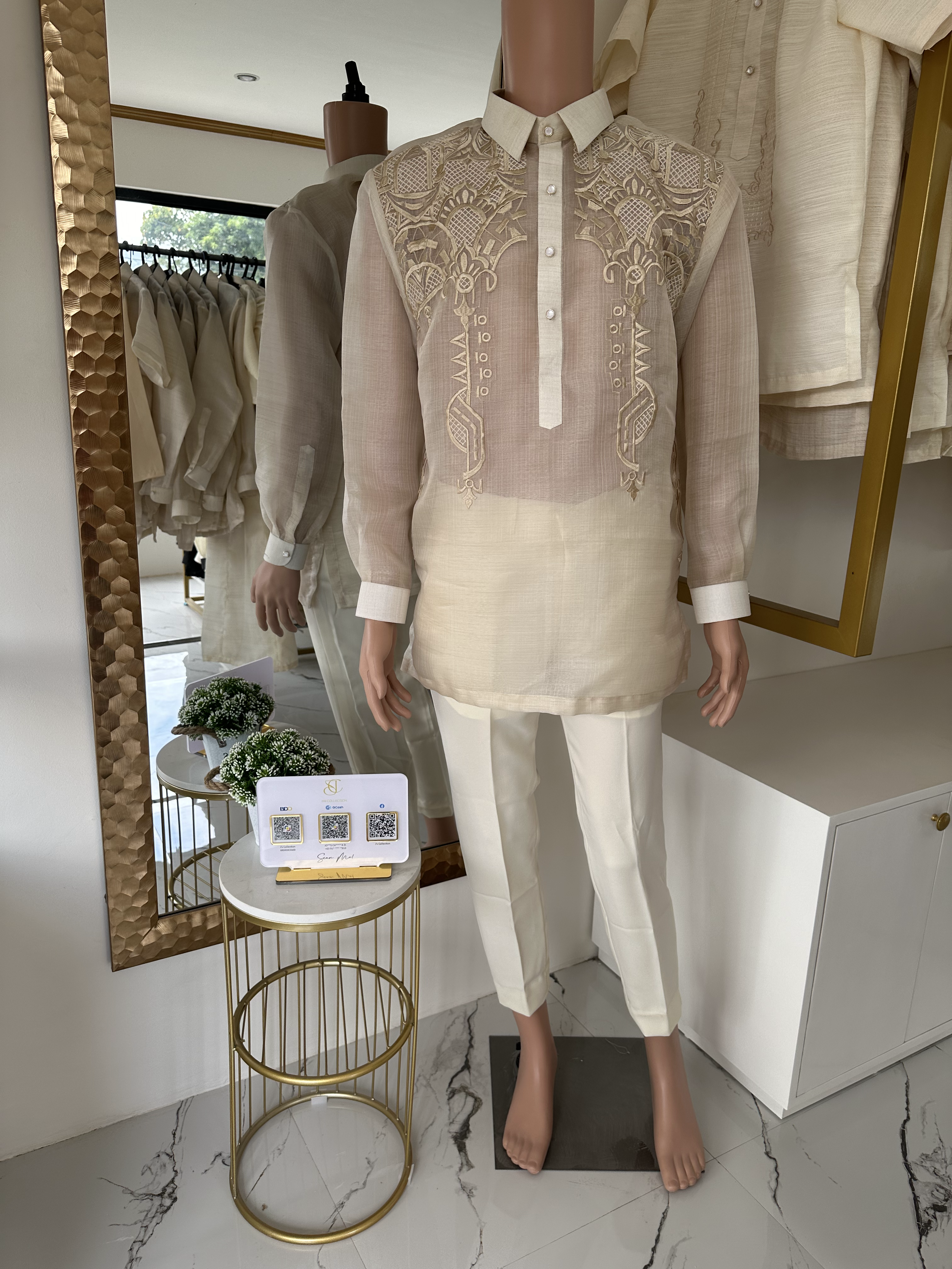 Barong Alex Shoulder Piña Cocoon Sports Collar