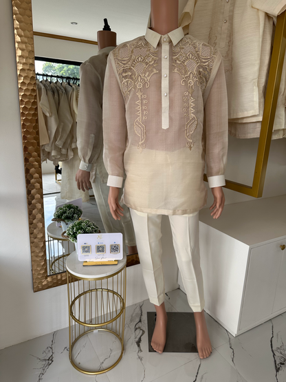 Barong Alex Shoulder Piña Cocoon Sports Collar