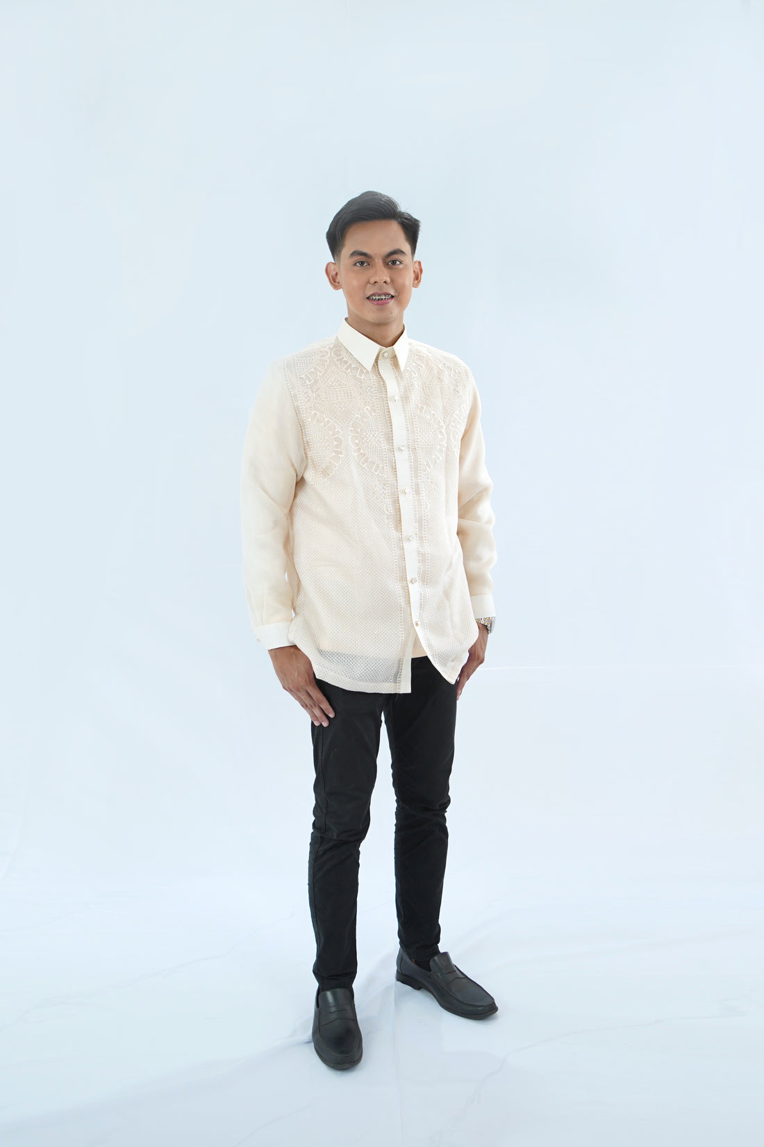 Barong Justin Full Front Callado Cocoon Barong